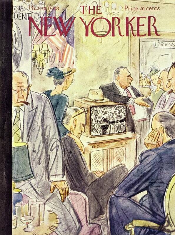 Illustration Art Print featuring the painting New Yorker October 30 1948 by Perry Barlow