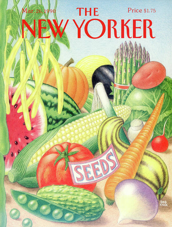 Rural Art Print featuring the painting New Yorker March 26th, 1990 by Bob Knox