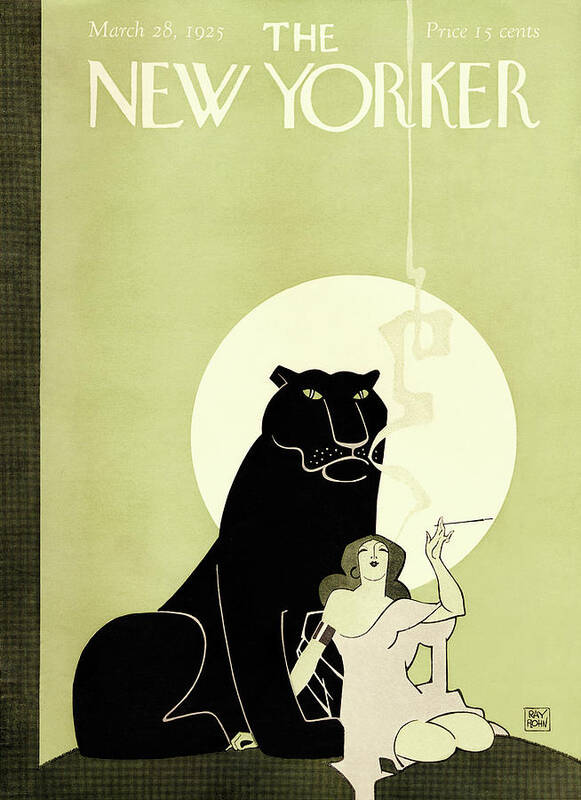 Cat Art Print featuring the painting New Yorker March 28th, 1925 by Ray Rohn