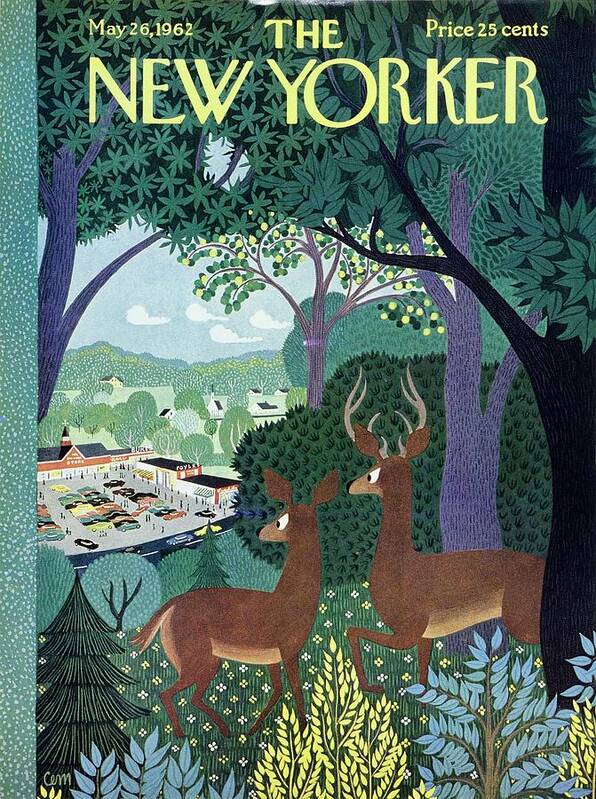 Illustration Art Print featuring the painting New Yorker May 26th 1962 by Charles E Martin