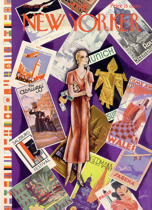 Travel Art Print featuring the painting New Yorker May 28th, 1932 by Constantin Alajalov