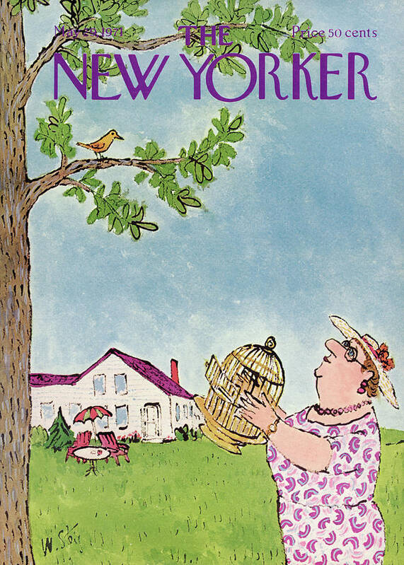 Cage Art Print featuring the painting New Yorker May 29th, 1971 by William Steig