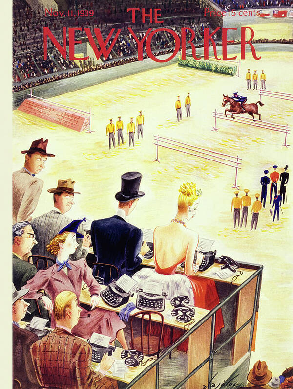 Sport Art Print featuring the painting New Yorker November 11 1939 by Constantin Alajalov