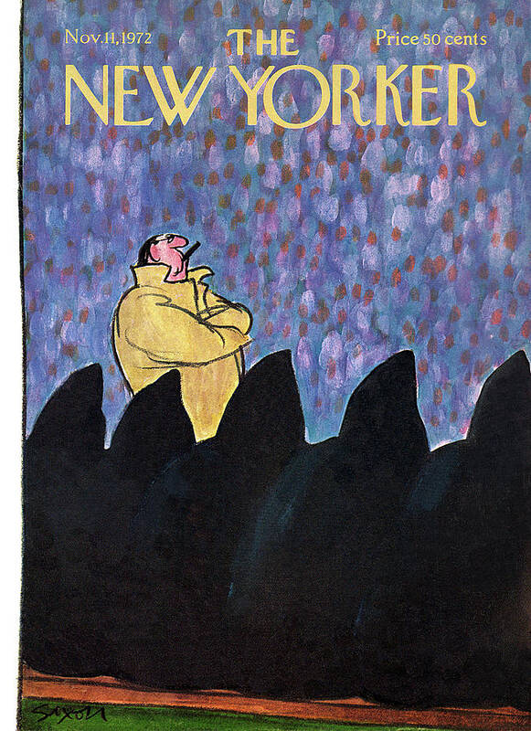 Charles Saxon Csa Art Print featuring the painting New Yorker November 11th, 1972 by Charles Saxon