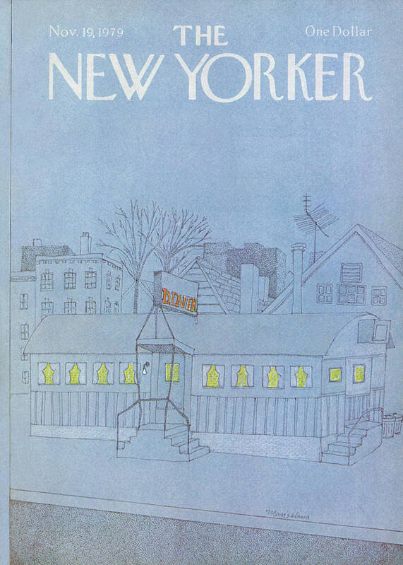 Food Art Print featuring the painting New Yorker November 19th, 1979 by Marisabina Russo