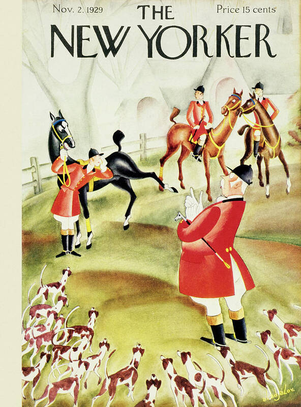 Sport Art Print featuring the painting New Yorker November 2 1929 by Constantin Alajalov