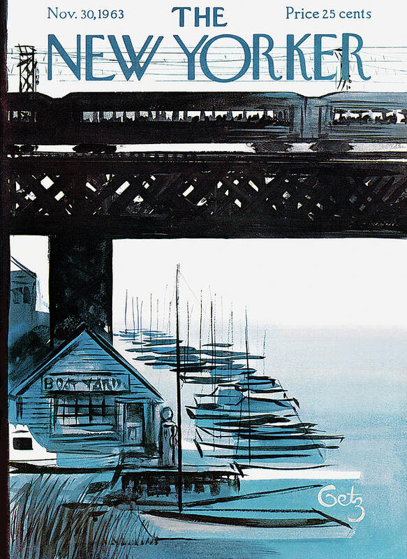 Sea Art Print featuring the painting New Yorker November 30th, 1963 by Arthur Getz