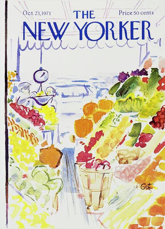 Illustration Art Print featuring the painting New Yorker October 23rd 1971 by Arthur Getz