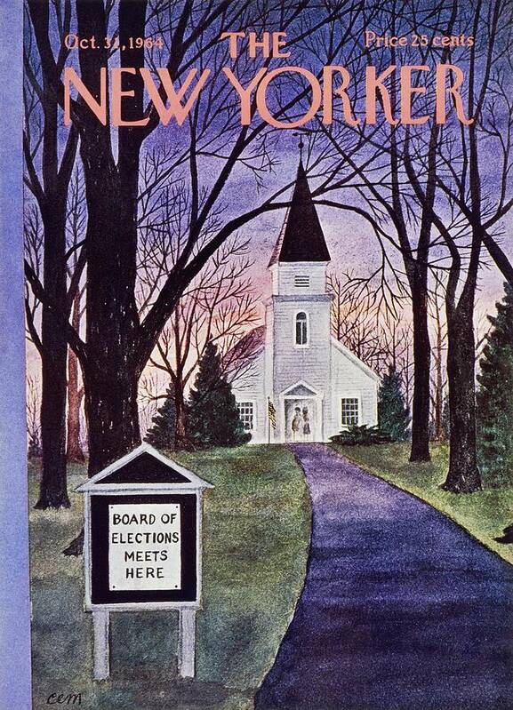 Illustration Art Print featuring the painting New Yorker October 31st 1964 by Charles E Martin