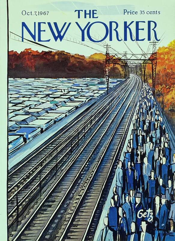 Illustration Art Print featuring the painting New Yorker October 7th 1967 by Arthur Getz