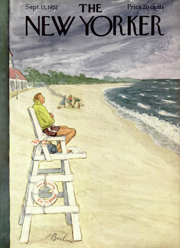 Leisure Art Print featuring the painting New Yorker September 13th, 1952 by Perry Barlow