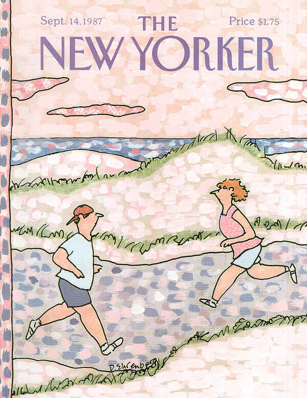 Exercise Art Print featuring the painting New Yorker September 14th, 1987 by Devera Ehrenberg