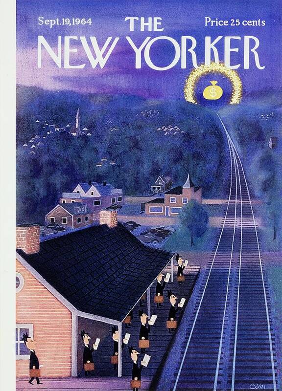 Illustration Art Print featuring the painting New Yorker September 19th 1964 by Charles E Martin