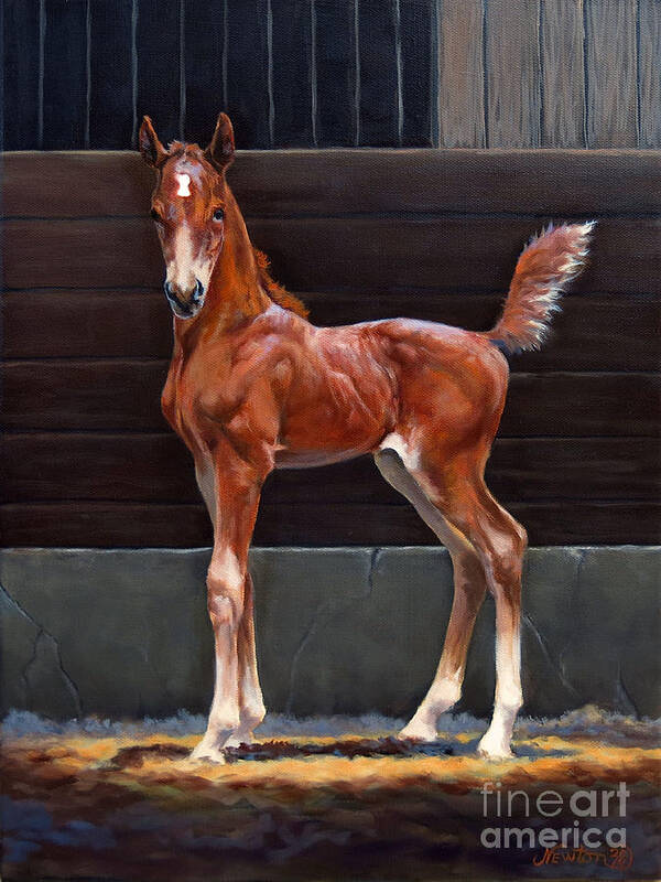 American Saddlebred Art Print featuring the painting Nightlight II by Jeanne Newton Schoborg