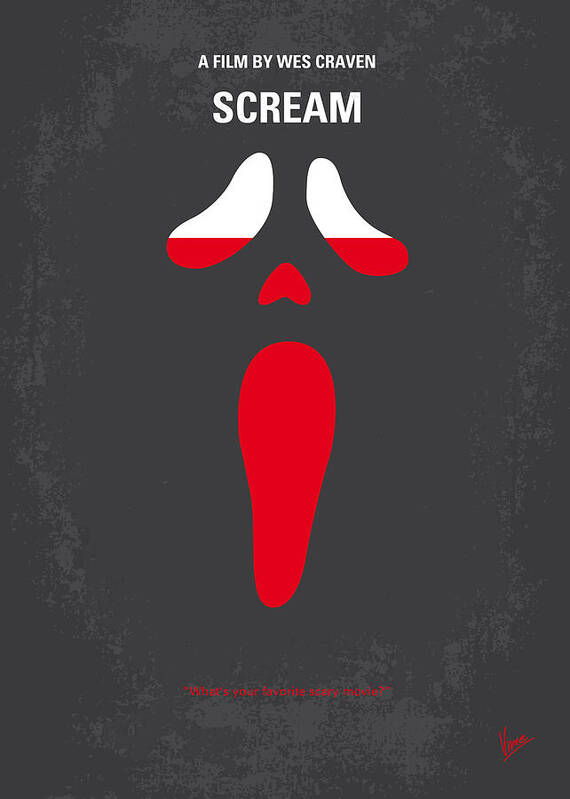 Scream Art Print featuring the digital art No121 My SCREAM minimal movie poster by Chungkong Art