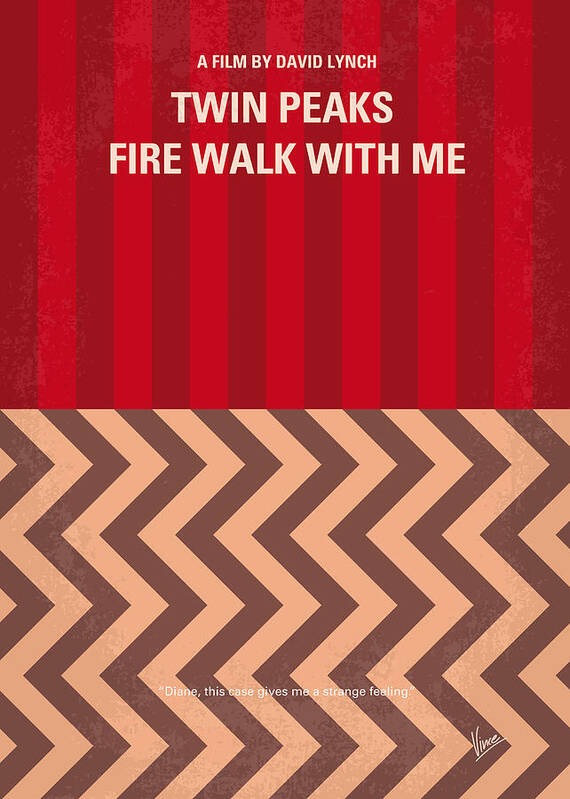 Twin Peaks Art Print featuring the digital art No169 My Fire walk with me minimal movie poster by Chungkong Art