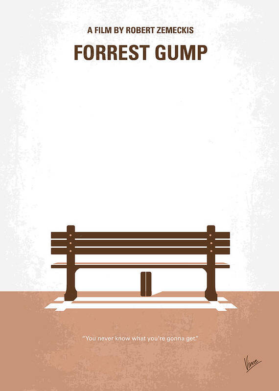 Forrest Gump Art Print featuring the digital art No193 My Forrest Gump minimal movie poster by Chungkong Art