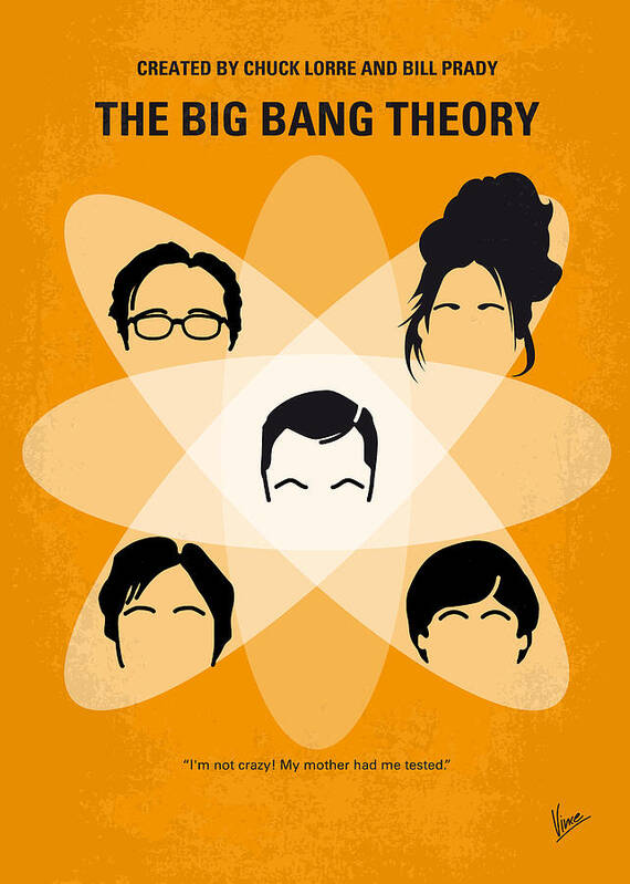 The Big Bang Theory Art Print featuring the digital art No196 My The Big Bang Theory minimal poster by Chungkong Art