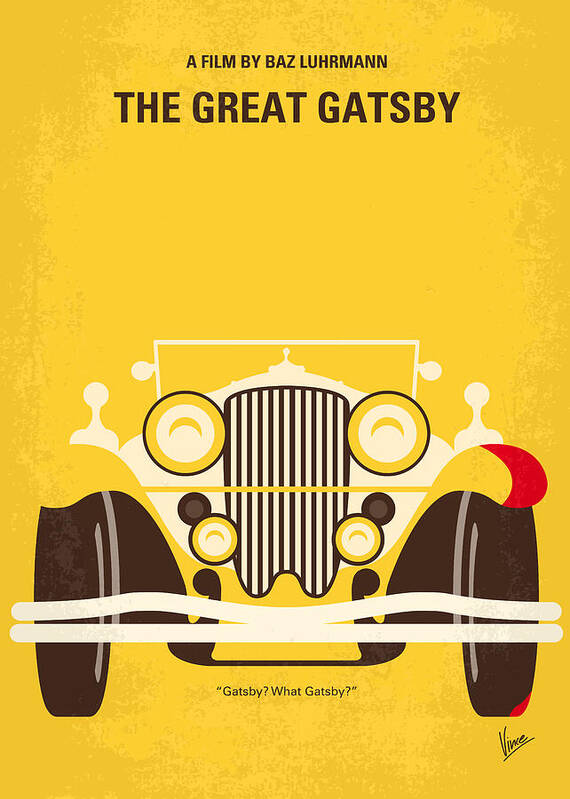 The Great Gatsby Art Print featuring the digital art No206 My The Great Gatsby minimal movie poster by Chungkong Art