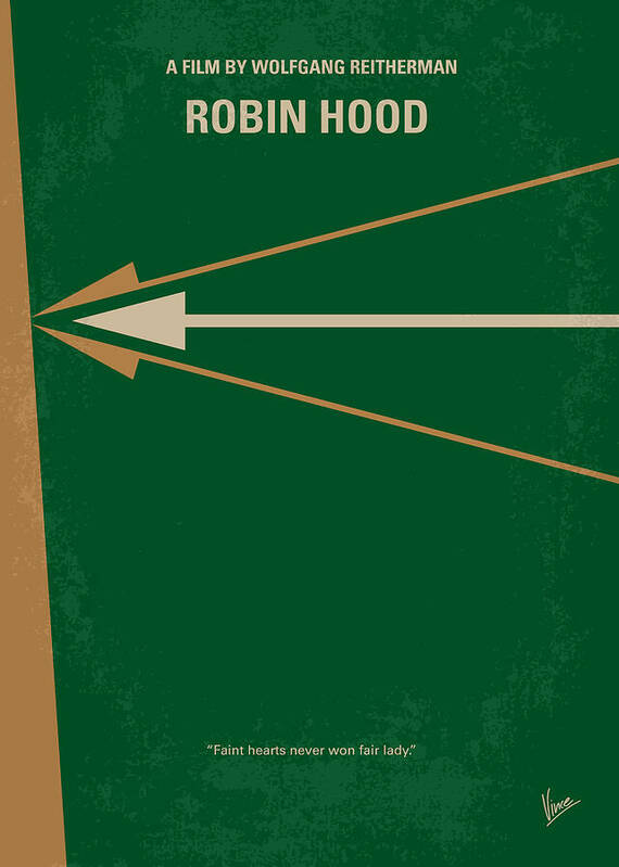 Robin Hood Art Print featuring the digital art No237 My Robin Hood minimal movie poster by Chungkong Art