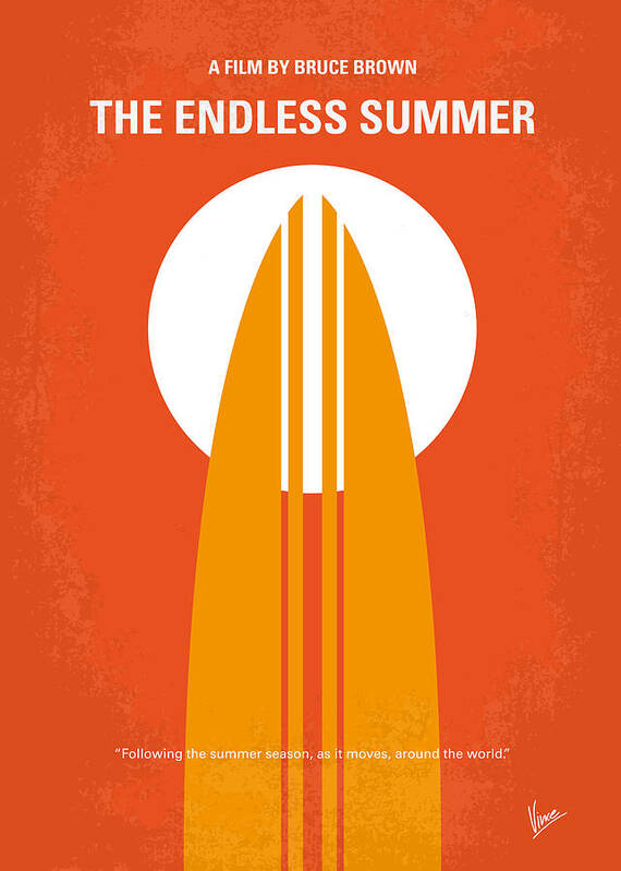 The Endless Summer Art Print featuring the digital art No274 My The Endless Summer minimal movie poster by Chungkong Art