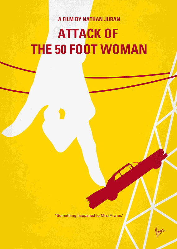 Attack Of The 50 Foot Woman Art Print featuring the digital art No276 My Attack of the 50 Foot Woman minimal movie poster by Chungkong Art