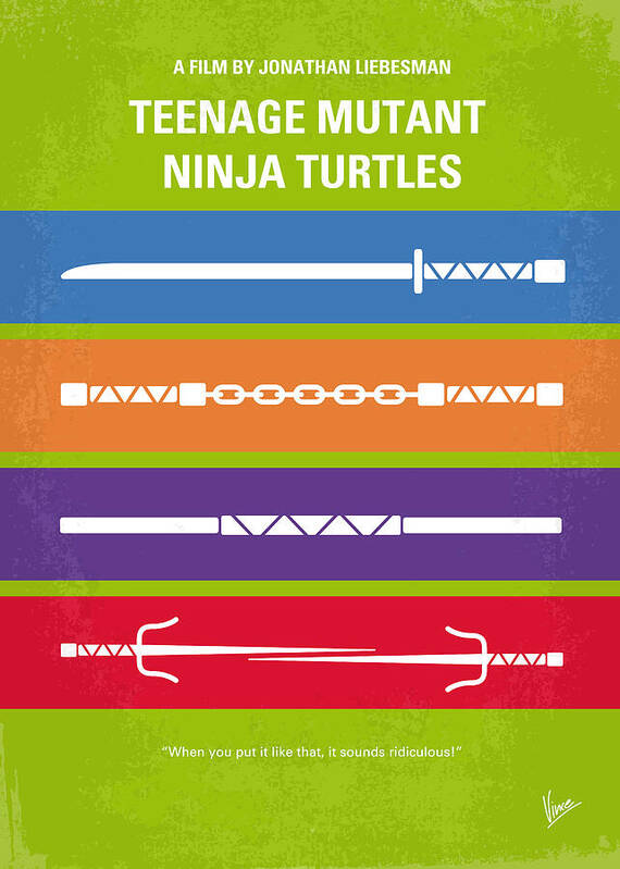 Teenage Mutant Ninja Turtles Art Print featuring the digital art No346 My Teenage Mutant Ninja Turtles minimal movie poster by Chungkong Art