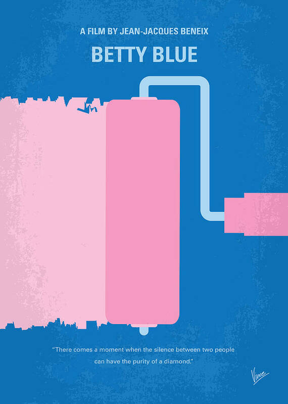 Betty Blue Art Print featuring the digital art No359 My Betty Blue minimal movie poster by Chungkong Art