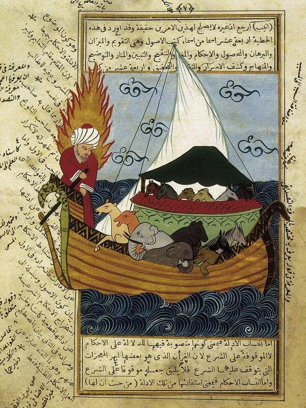 Vertical Art Print featuring the photograph Noahs Ark. 16th C. Ottoman Art by Everett