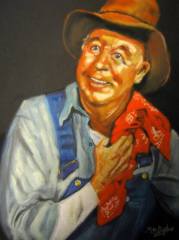 Amos Mccoy Art Print featuring the pastel Old Sod Buster by Mike Benton