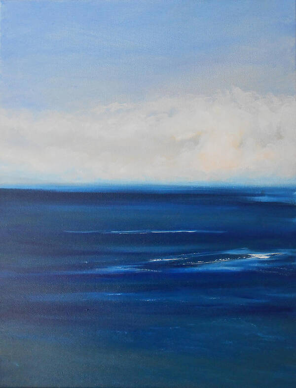 Seascape Art Print featuring the painting One Fine Day by Jane See