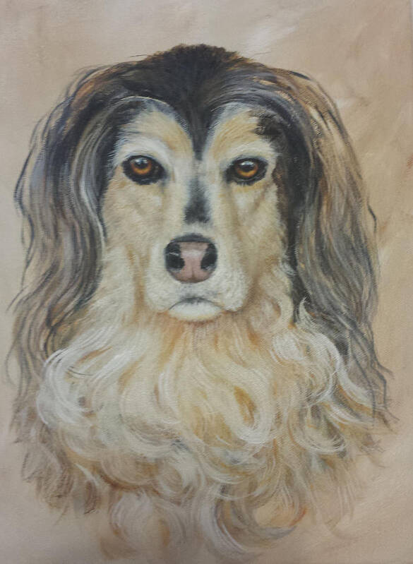 Dog Art Print featuring the painting One Of A Kind by Nancy Lauby