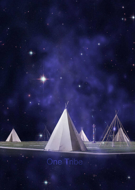 Tepee Art Print featuring the photograph One Tribe by Laura Fasulo