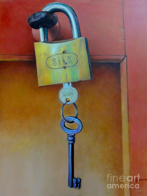 Painter Art Print featuring the photograph Padlocked by Al Bourassa