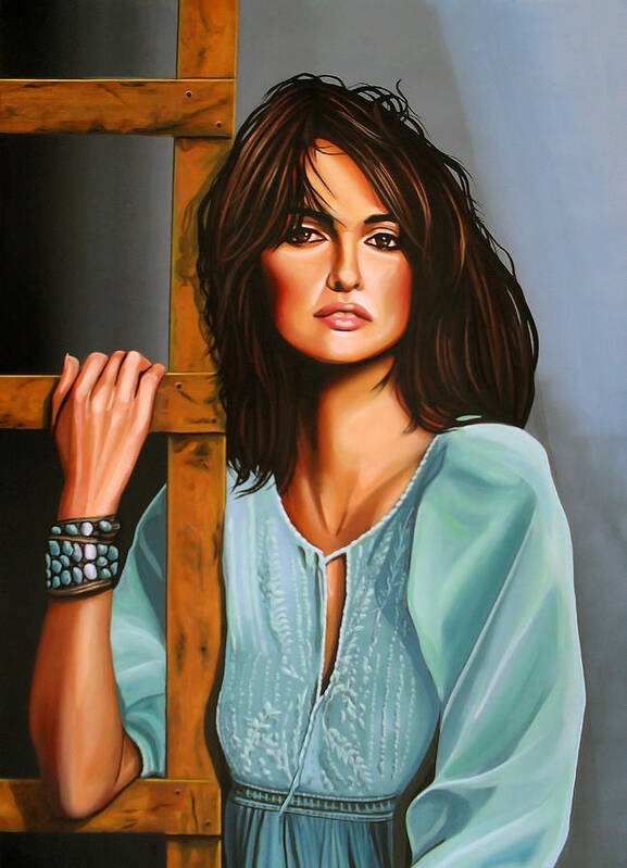 Penelope Cruz Art Print featuring the painting Penelope Cruz by Paul Meijering