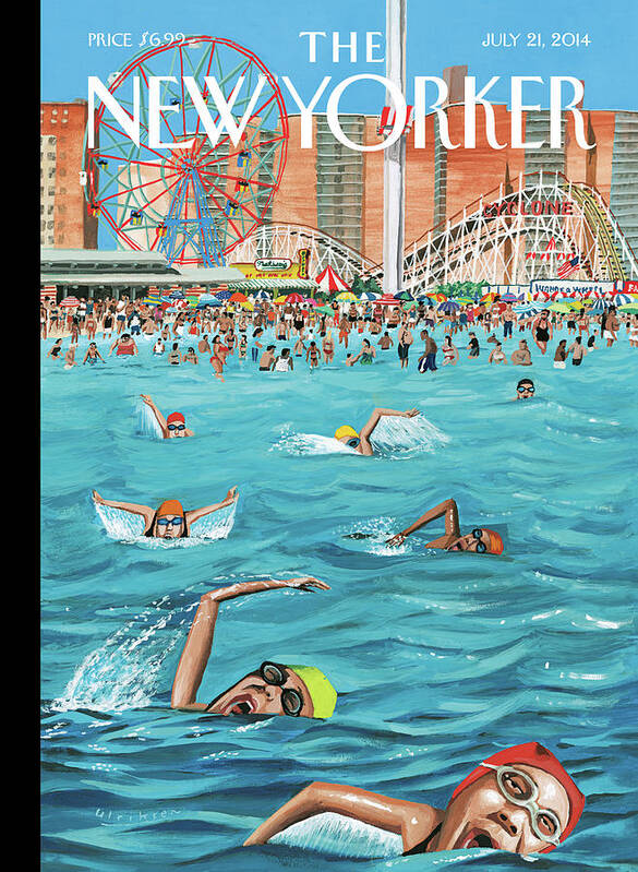Beach Art Print featuring the painting Coney Island by Mark Ulriksen Beach Art Print featuring the painting Coney Island by Mark Ulriksen