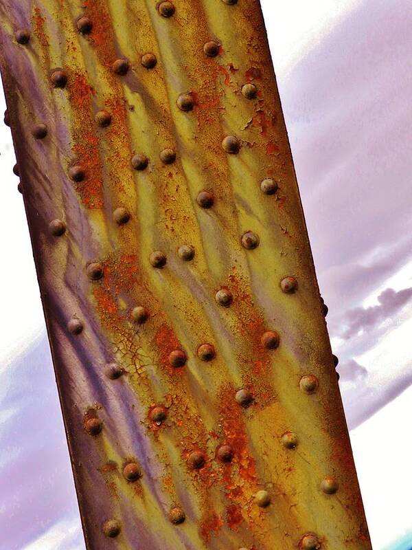 Rust Photographs Art Print featuring the photograph Pillar in the Clouds 4 by Charles Lucas