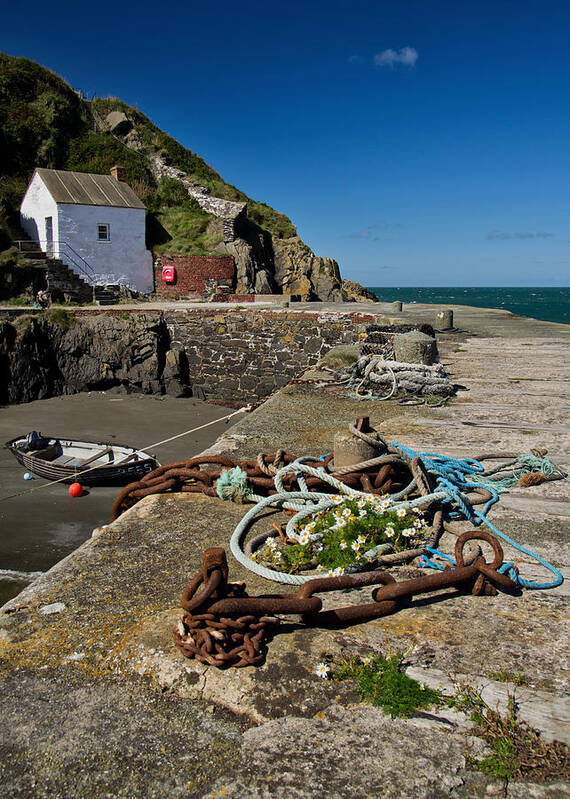 Porthgain Art Print featuring the photograph Porthgain in South Wales by Pete Hemington