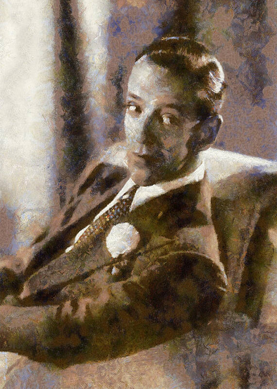 Portrait Art Print featuring the digital art Portrait of Fred Astaire by Charmaine Zoe