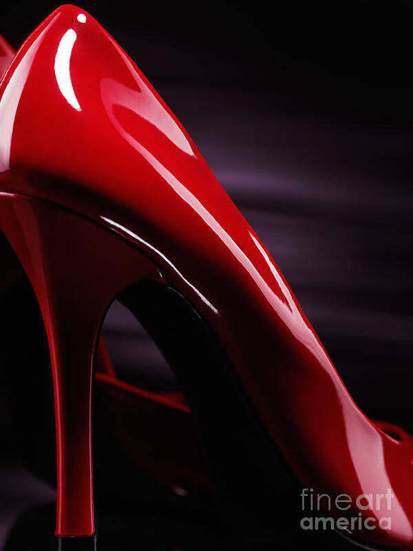 Red sexy high heels abstract Art Print by Maxim Images Exquisite