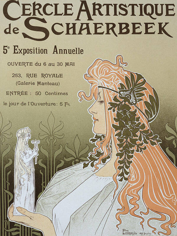 Advert Art Print featuring the drawing Reproduction Of A Poster Advertising by Privat Livemont