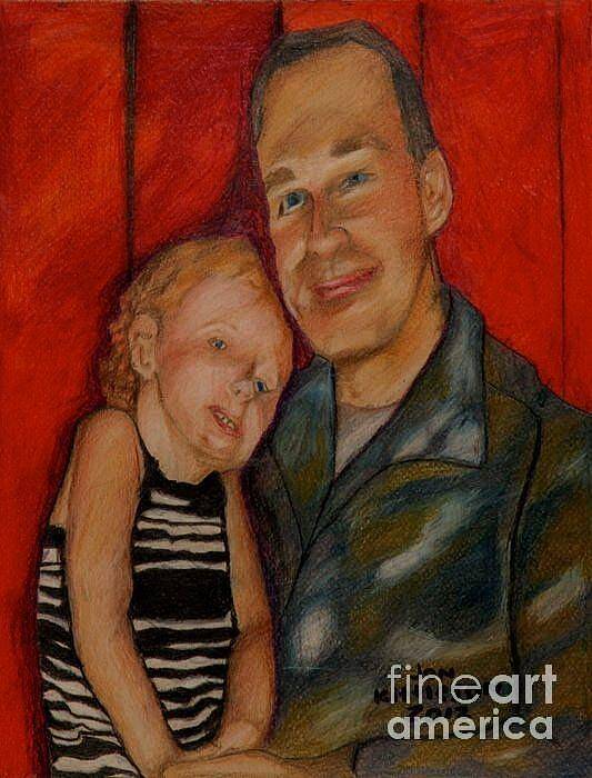 Portrait Art Print featuring the drawing Rob and Kylie by Jon Kittleson