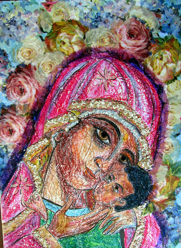 Roses Art Print featuring the mixed media Roses for Mary by Sarah Hornsby