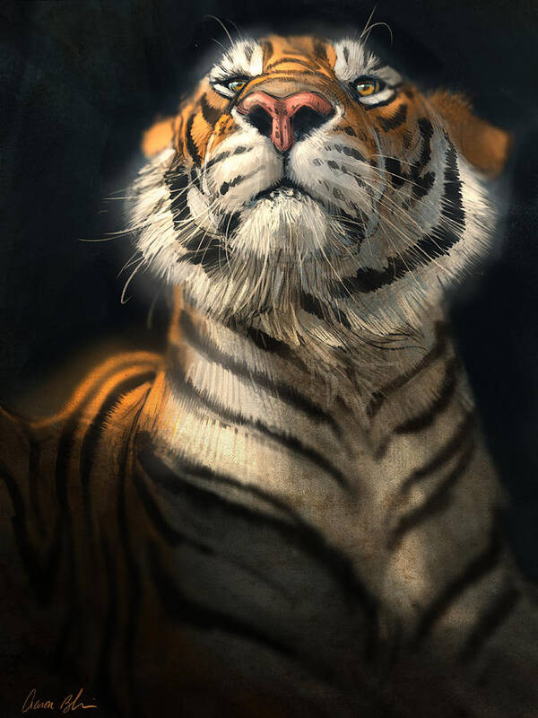 Tiger Art Print featuring the digital art Royalty by Aaron Blaise