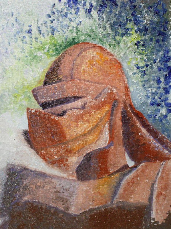 Knight Art Print featuring the painting Rusty by Mary Beglau Wykes