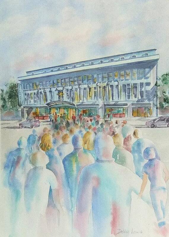 Church Of Scientology San Diego Art Print featuring the painting San Diego Ideal Org by Debbie Lewis