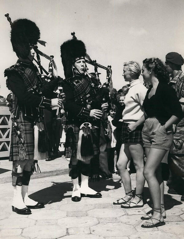 retro Images Archive Art Print featuring the photograph Scots Guards Entertained In Le Tourquet - And Do A Bit Of by Retro Images Archive