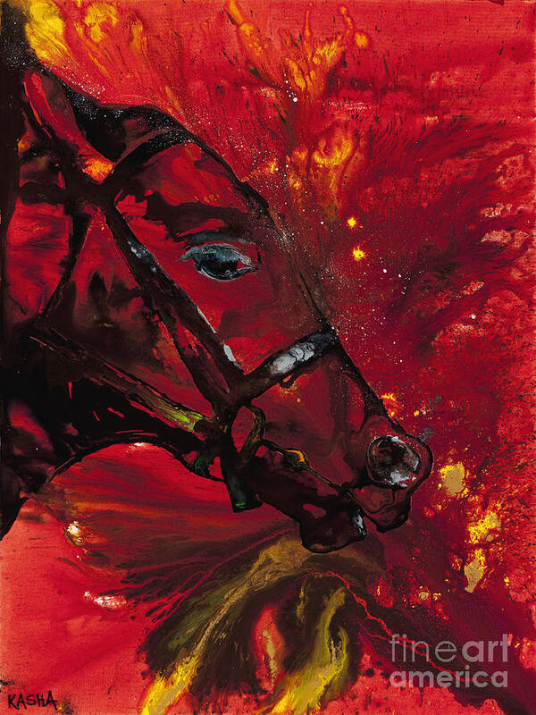 Horse Art Print featuring the painting Setting Souls on Fire by Kasha Ritter