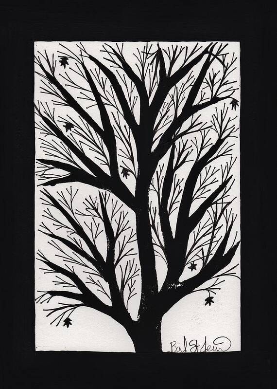 Silhouette Maple Art Print featuring the painting Silhouette Maple by Barbara St Jean