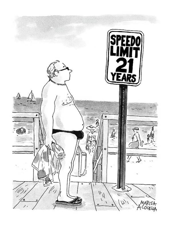 Automobiles - Speeding Art Print featuring the drawing Speedo Limit 21 Years by Marisa Acocella Marchetto